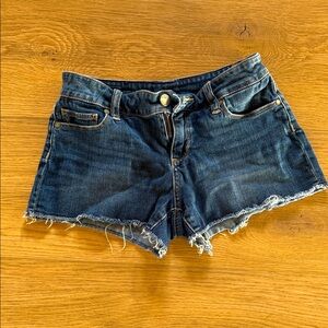 PAIGE Dark Blue Jean Shorts